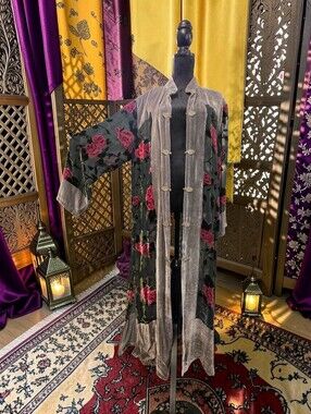 Ethos NWT Silk Sheer Floral Duster